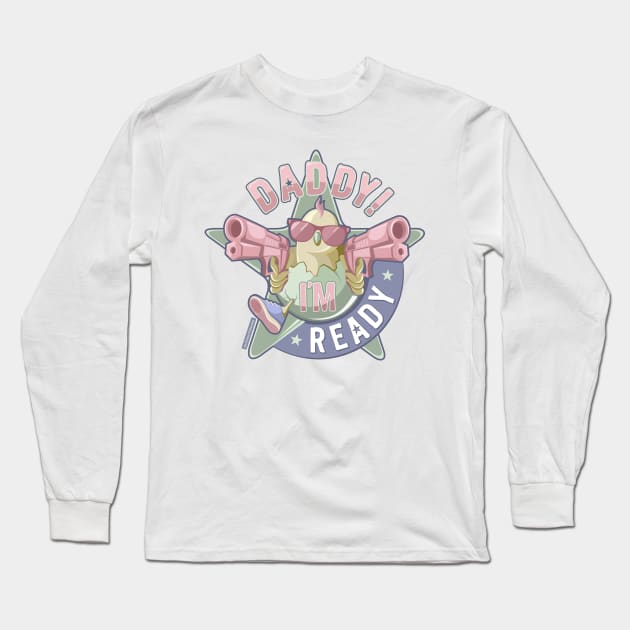 Daddy, I'm Ready / green-pink edition Long Sleeve T-Shirt by mr.Lenny Loves ...